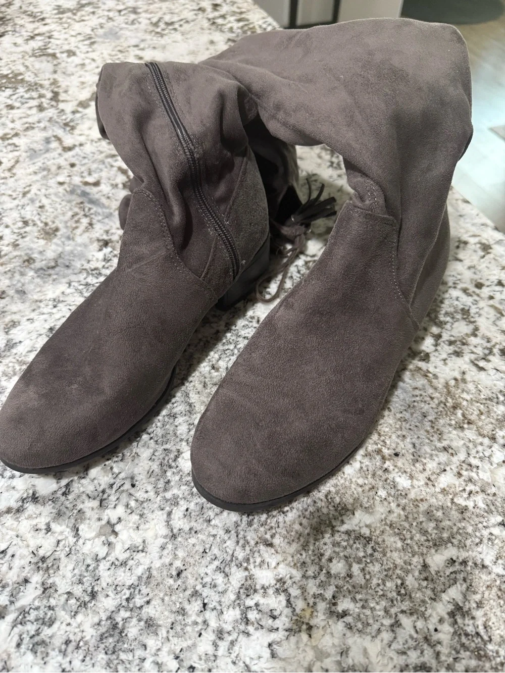 Madden Girl Over-the-Knee Suede Boots in Dark Brown